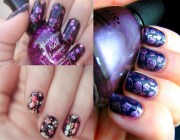 Фиолетовые ногти 